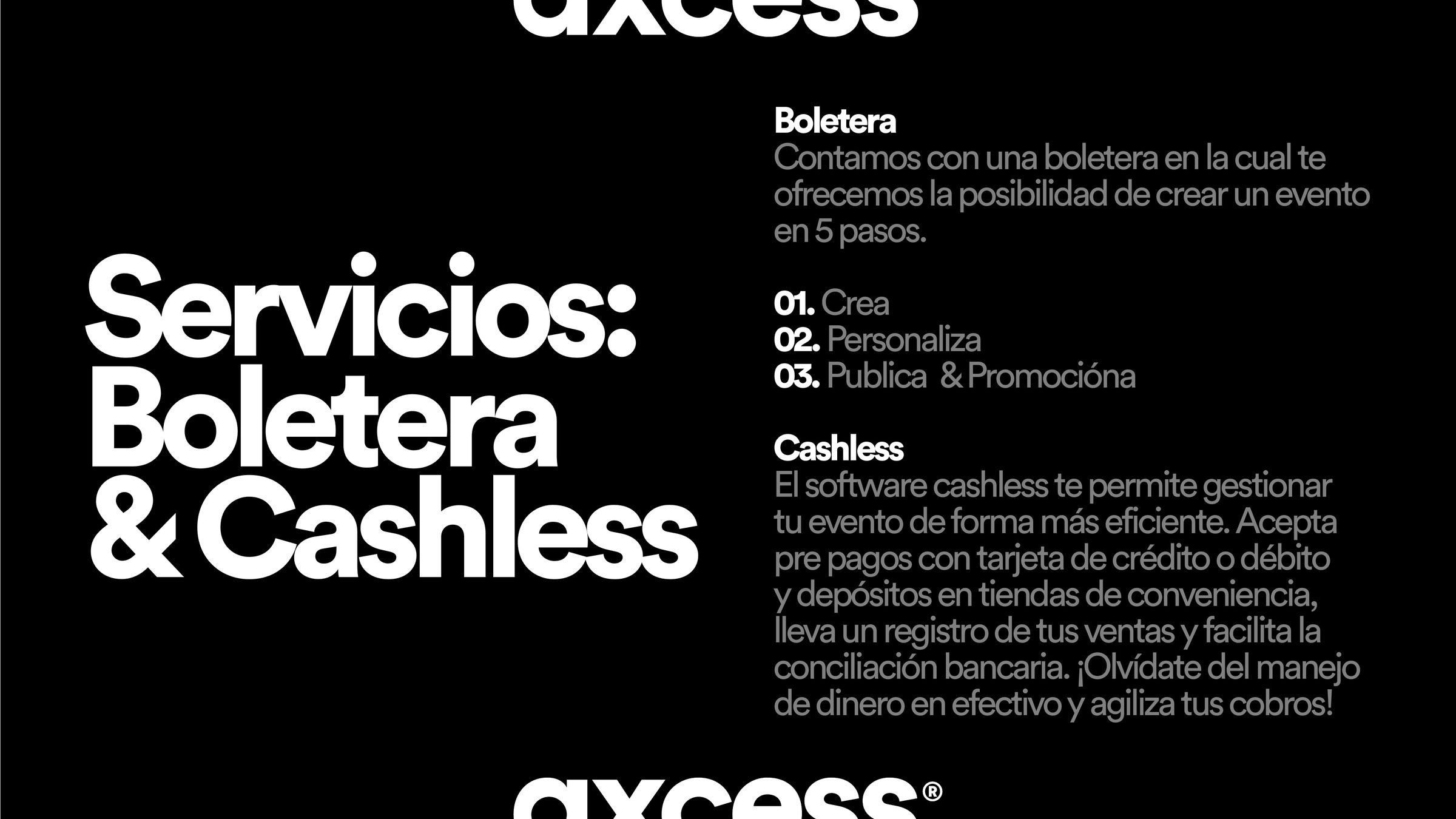 Axcess — services: ticketing & cashless