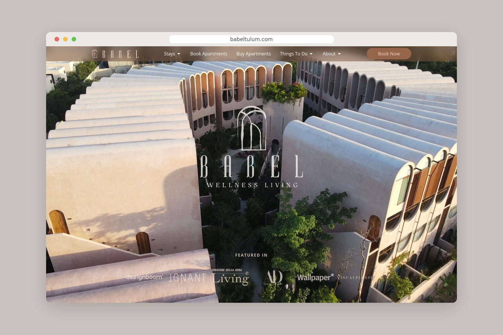 Babel Tulum — website home