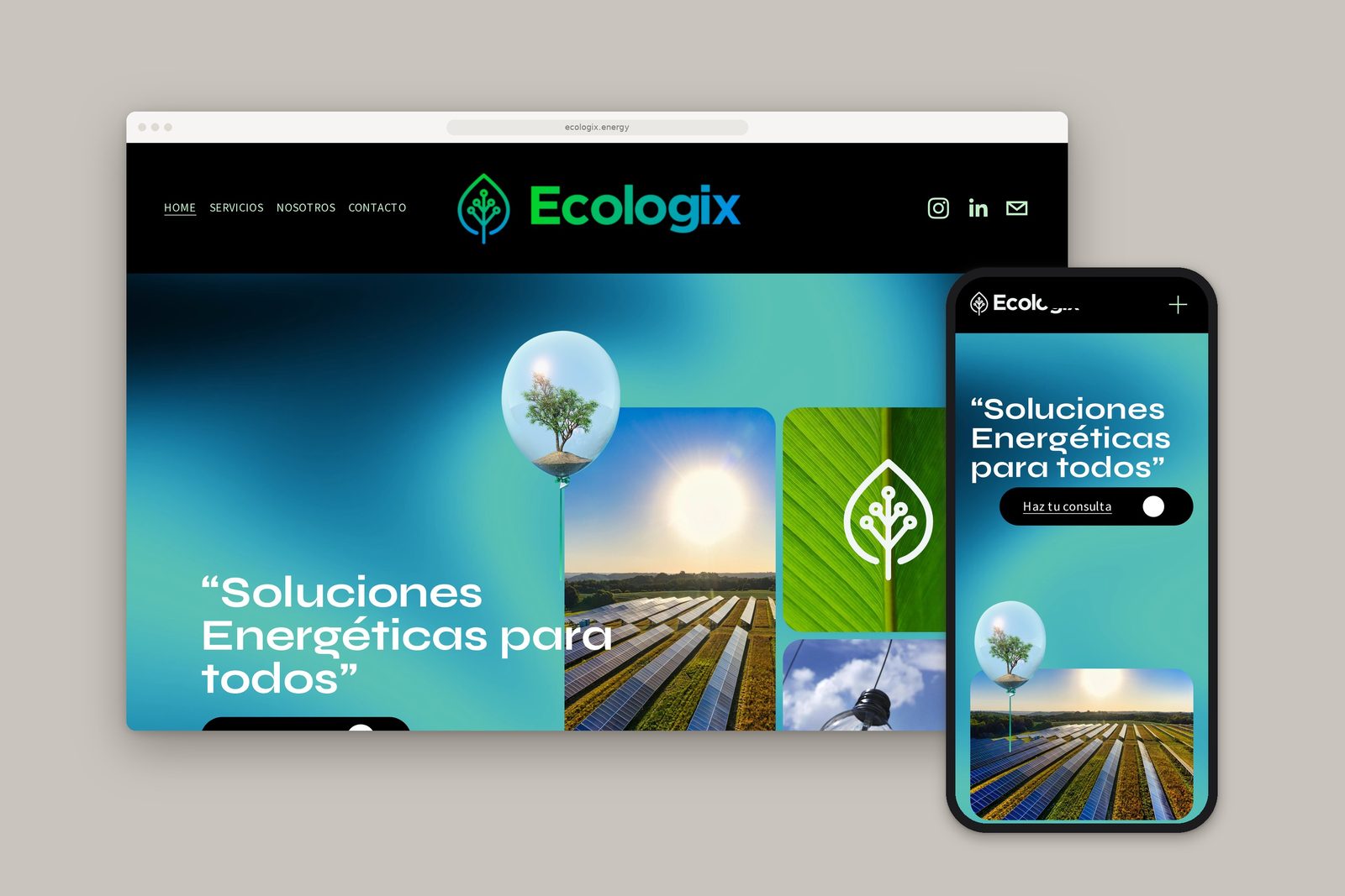 Ecologix — website, desktop & mobile