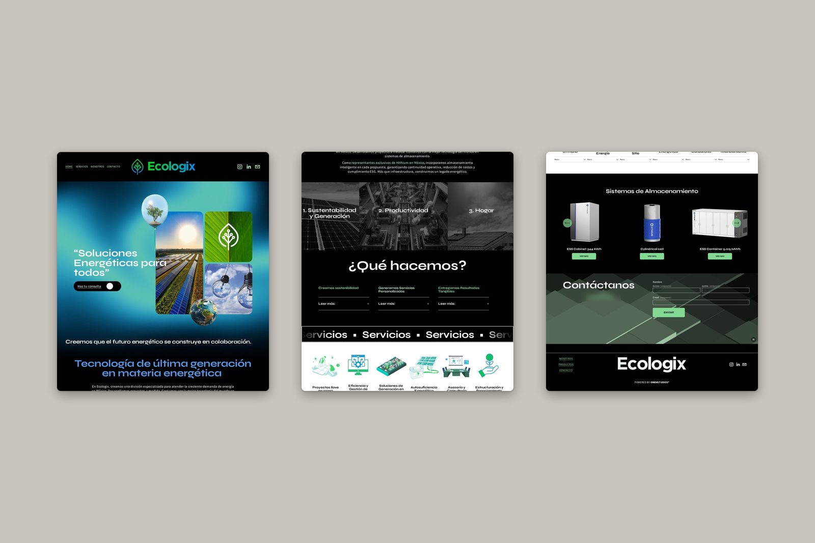 Ecologix — website, full home