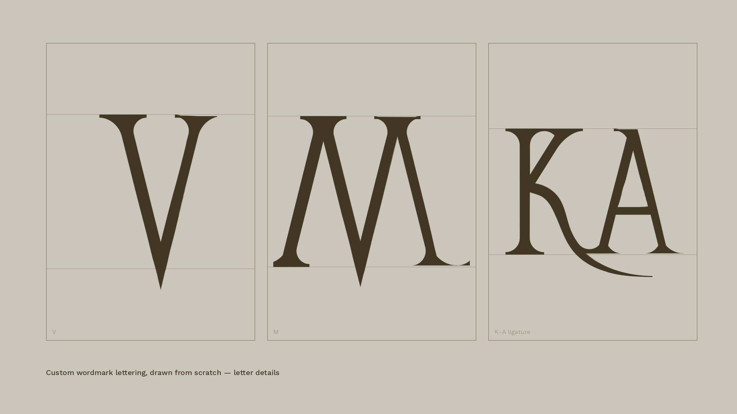 Villa Meka lettering details