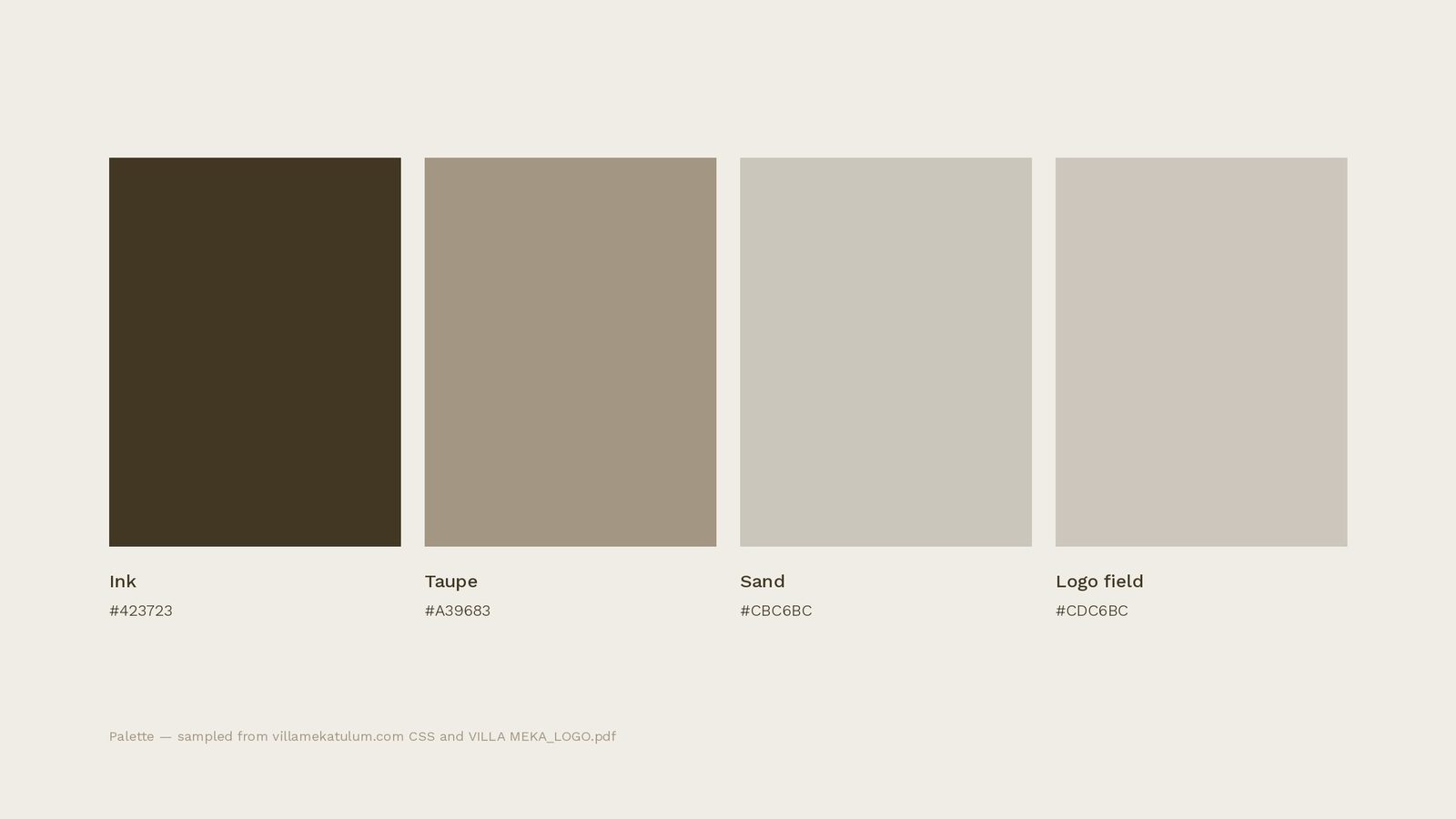 Villa Meka palette