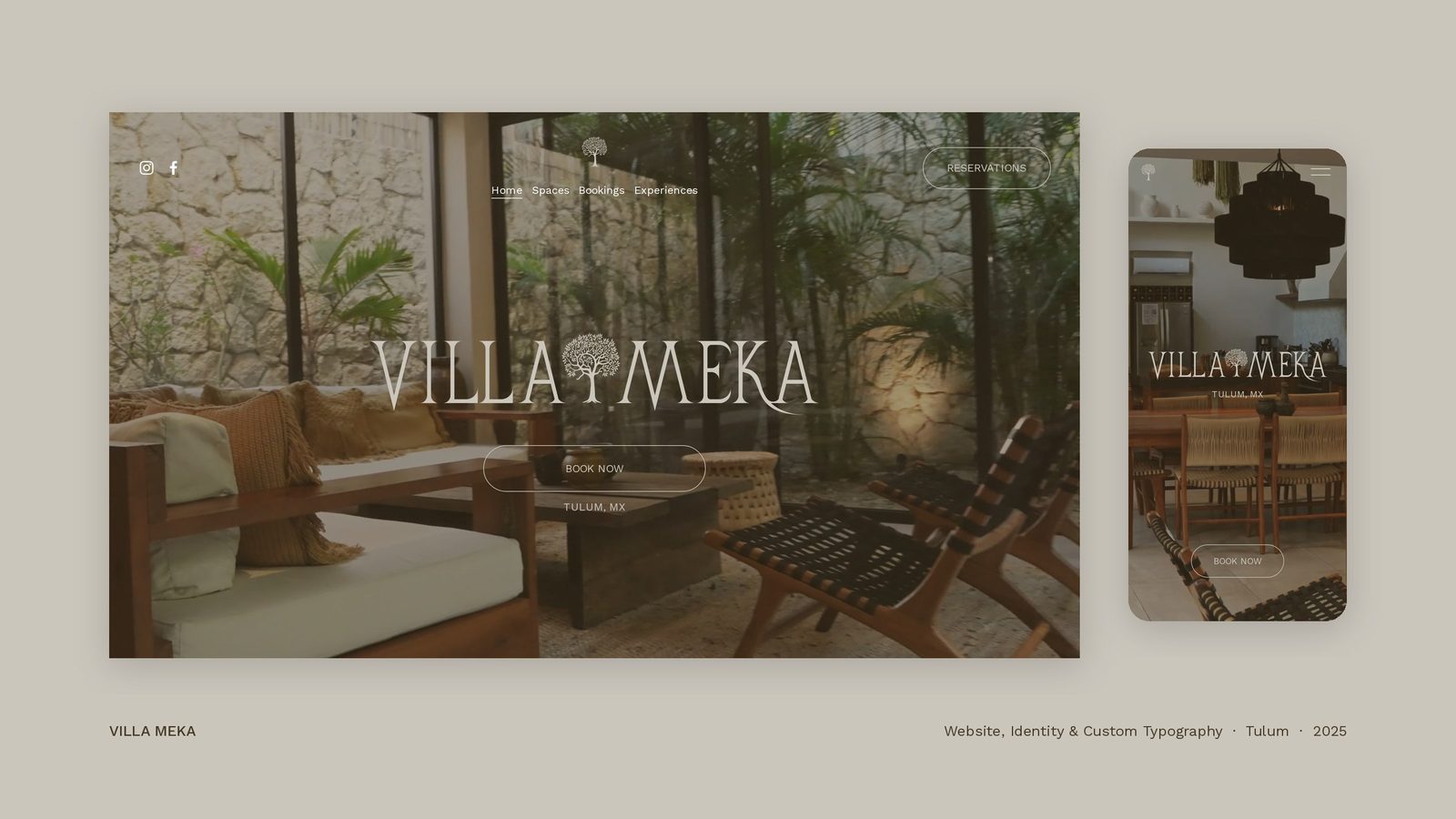 Villa Meka — Website, Identity & Custom Typography